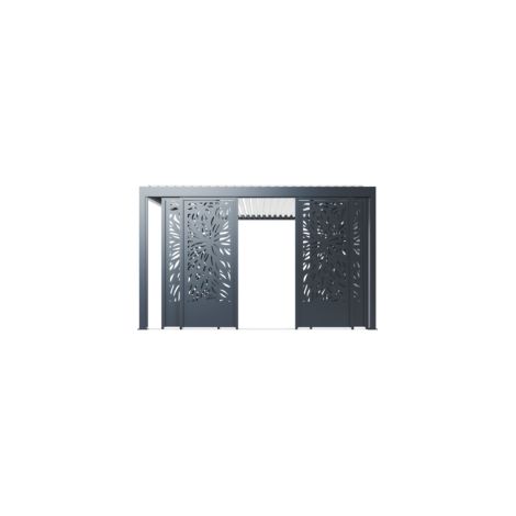 Paroi Coulissante Aluminium 4m Anthracite Pour Pergola S et SV France (1/4)