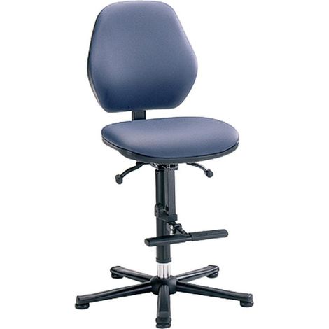 Chaise bureau Laboratoire Basic 2 sur roulettes- tissu - Dossier a contact permanent, 9133-CI11-502 (1/5)