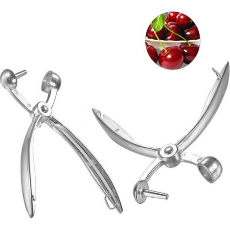 2 pezzi Denocciolatore per ciliegie, snocciolatore per olive, estrattore di noccioli per uva e mirtilli rossi, strumento creativo da cucina, levatorsoli per ciliegie (1/4)