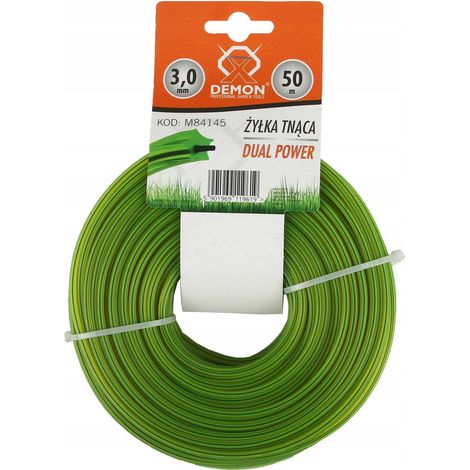 Filo da taglio PER falce 3 mm 50 m rinforzato stella verde demone (1/2)