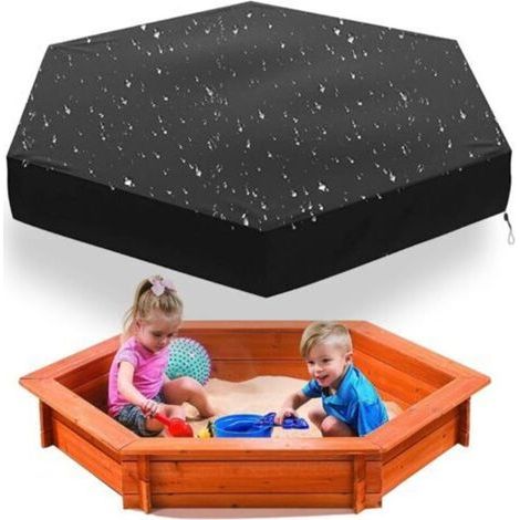 [JAMAIS UTILISÉ] Housse de Bac à Sable pour Enfants, Bache bac à Sable, Bac a Sable avec Couvercle, pour Enfants en Tissu Oxford 210d Jardin ExtéRieur Décontracté, Imperméable, Résistant au Froid (180 (1/4)