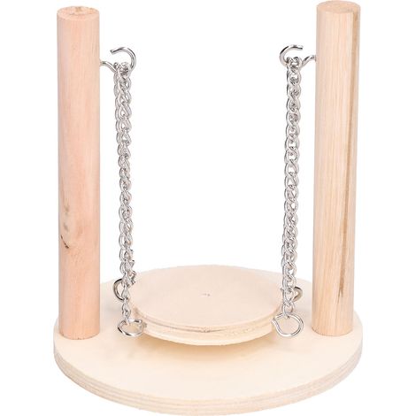 Jouet perroquet avec balançoire, plateforme et planche à sauter pour hamster (préciser « emballage en carton » lors de la commande)