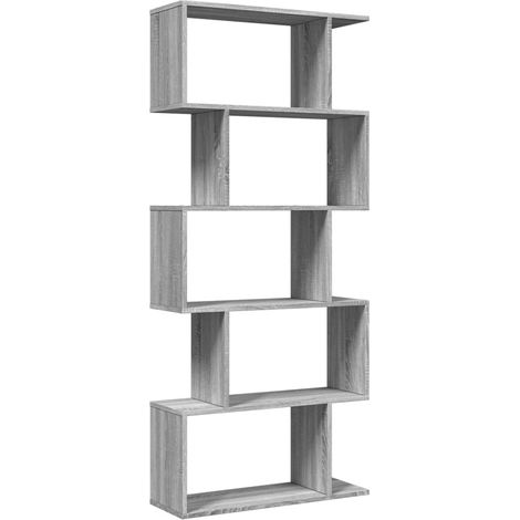 Maison Exclusive - Raumteiler-Bücherregal 5 Etagen Grau Sonoma 70
