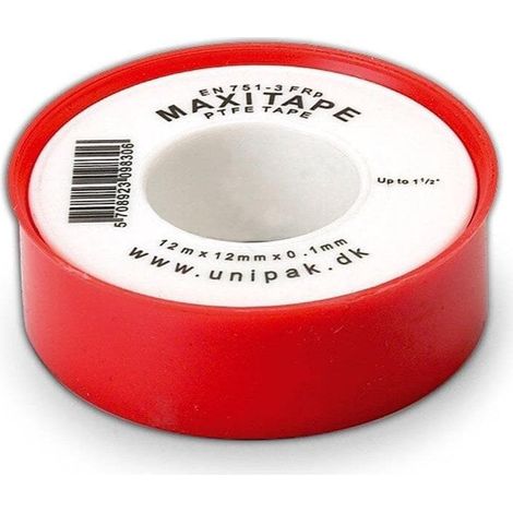 Unipak MAXITAPE ruban de téflon transparent 12 mètres