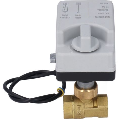 Valvola a sfera elettrica motorizzata a 2 vie, normalmente aperta, manuale e automatica, DN15, AC220V. (1/5)