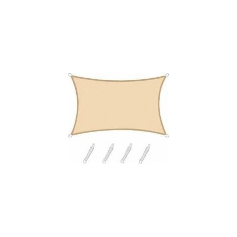 Voile d'ombrage Voile d'ombrage Rectangulaire Carré 2.5x3m Color Sable,Toile Imperméable Une Protection des Rayons UV à 95%, pour en Plein air, Jardin & terrasse, Piscine (1/5)