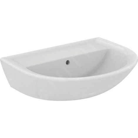 Ideal Standard Eurovit - Lavabo 600x470 mm, avec trop-plein, sans trou pour robinetterie, blanc W332401 (1/2)