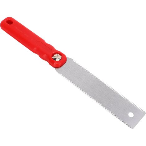 Scie à onglet japonaise double face avec manche ergonomique pour coupes précises sur bois et plaques. (1/5)
