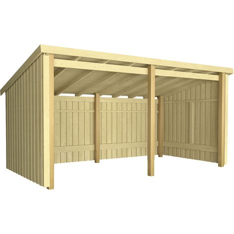 Plus Gartenhaus Nordic Multi 416 x 208 cm natur offen