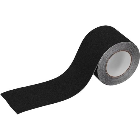 Ortviai Ruban de Sécurité Antidérapant Noir 10 cm x 10 m pour Sol, Murs et Tubes (1/5)