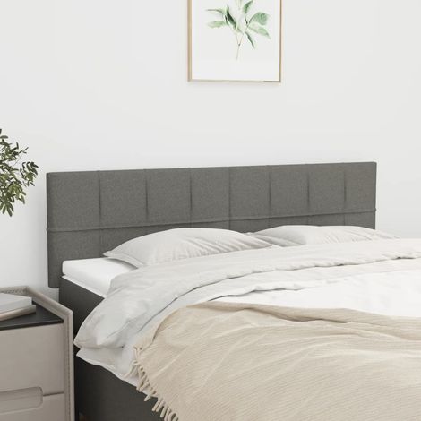 Kopfteile Dunkelgrau 144x5x78/88 cm Stoff