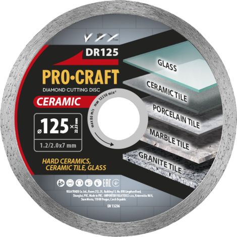Procraft DR125 Diamanttrennscheibe Ceramic 125 x 22,23 mm (1/2)