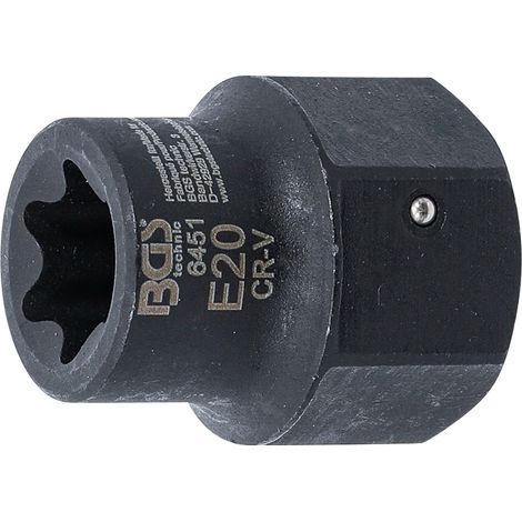 Bussola per pinze freno profilo E (per Torx) per MAN TGA attacco esagono esterno 30 mm E20 (1/3)