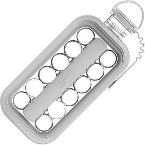 Bouteille d'eau moule à glaçons sphériques 2-en-1 portable, gris (1/5)