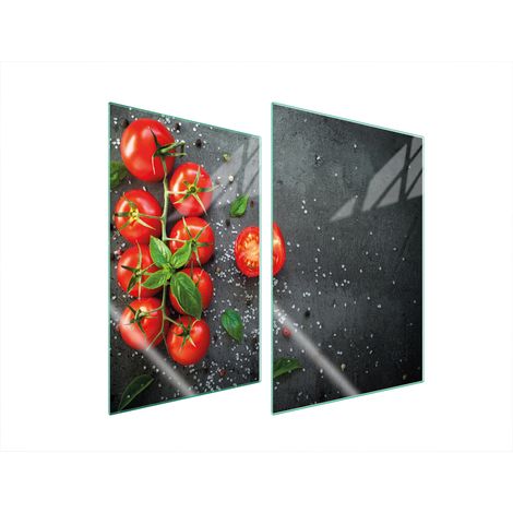 GLASSCHUTZPLATTE FÜR KÜCHE 2x35x52 TOMATEN (1/5)