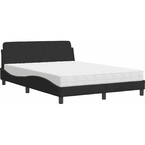 Maison Exclusive - Letto con Materasso Dover Nero 120x200 cm in Velluto (1/5)
