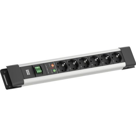 BACHMANN CONNECTUS 6XCEE7/3, 1XSPD 1XINTERRUPTEUR 2,0M CEE7/7 GRAU BM005904