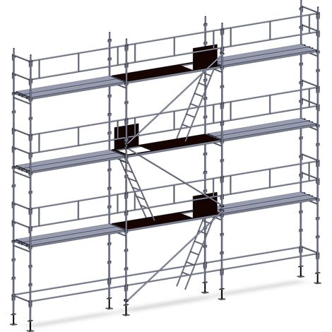Echafaudage façadier 80 m² garde-corps planchers