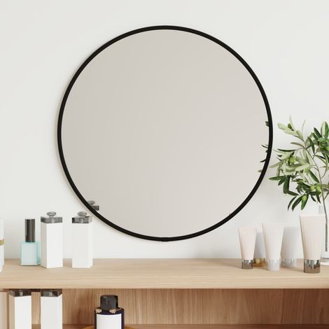 Wandspiegel,Spiegel,Badzimmer Spiegel Schwarz Ø 40 cm Rund BNTED858193 (1/5)