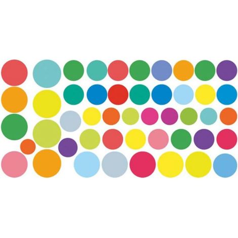Étiquettes Autocollantes Rondes Colorées en Papier, Décoratives (1/5)