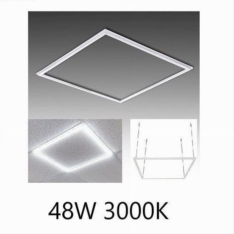 Trade Shop - LED-Panel-Leuchte Frame Frame 60x60 cm 48 W 5700lm Pendelleuchte Total - (1/5)