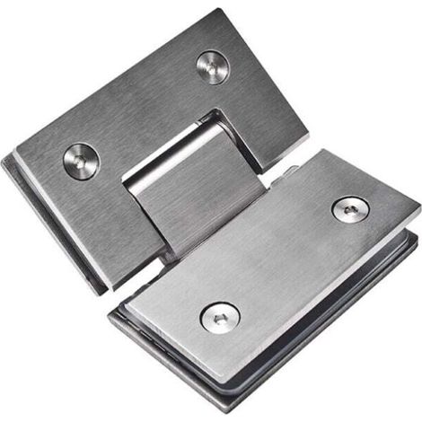 Charnière de douche 135° en acier inoxydable 304 – Pour verre 8-12 mm – Lot de 2 – Installation facile et durable (1/4)