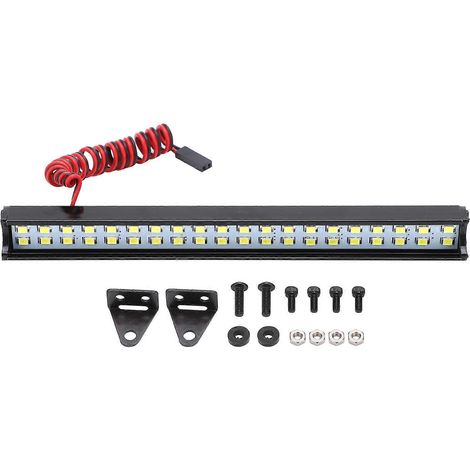 Doppelreihige LED-Lichtleiste für Wrangler Offroad-Simulationsautos im Maßstab 1:10, Hochleistungs-Zusatzscheinwerfer, robuste Chassisbeleuchtung (1/4)