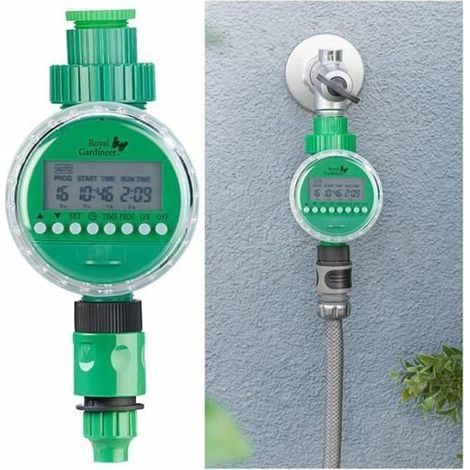 Elektronische Bewässerungsuhr – Royal Gardineer – BWC-130 – 16 Programme – LCD-Bildschirm