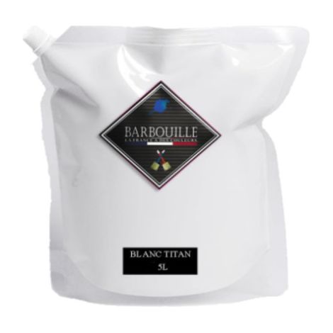 BARBOUILLE matte auswaschbare Acrylfarbe - Für Wände und Decken - 5L - Titanweiß