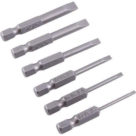 Bits of forage of 6 size, rod hexagonal, screwdriver electric 50 mm for replace the pieces to air to main (1/5)