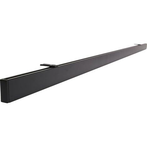 Gardinenschiene Innenlauf auf Maß 1-läufig Schwarz - Serie Loft Deckenträger 360cm