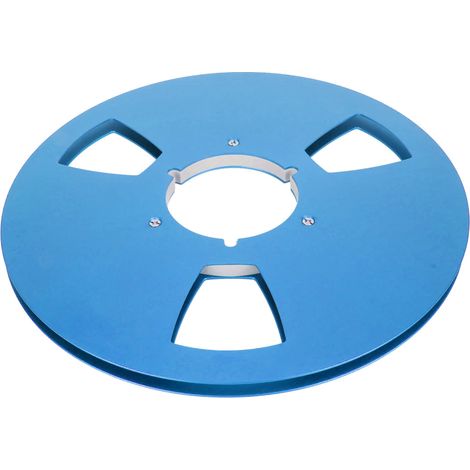Bobine magnétique 10 pouces 1/4 pour enregistrement, résistance au vent avec 3 trous, couleur bleue
