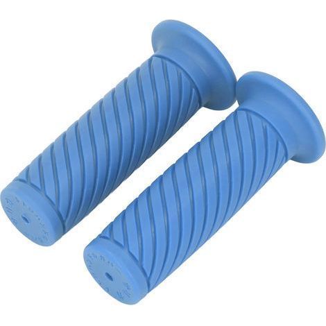 Set mit 2 Motorradgriffen (links und rechts), 22 mm und 24 mm, rutschfest, aus Gummi, universell, für Motorräder, Quads, SSVs und ATVs (blau). (1/5)