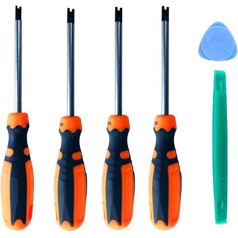 Lot de 4 tournevis U type fourche U 1,7 mm 2,0 mm 2,3 mm 2,6 mm Kit de tournevis antidérapant de précision avec outil à main magnétique multifonction (1/2)
