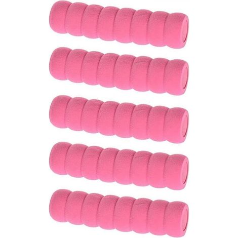 [NEVER USED] Set of 5 soft foam protective covers for door handles, anti-static and anti-collision, pink