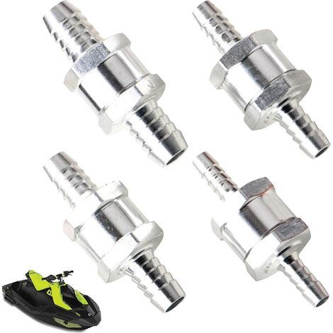 Clapet Anti Retour Gasoil, 4 Pièces Clapet Anti Retour Carburant Essence en Alliage D'Aluminium à Sens Unique pour Essence Diesel Carburateur Systèmes de Carburant à Basse Pression (6,8,10,12 mm)