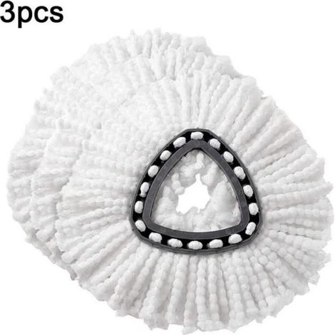 Tete De Balai Microfibre - Rotation 360° - Compatible Avec Balais A Système De Pression - 3 Unites (1/5)