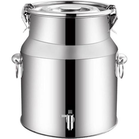 Pot scellé 5L acier inoxydable avec robinet, étanchéité et anneau transport - Stockage alimentation (1/5)