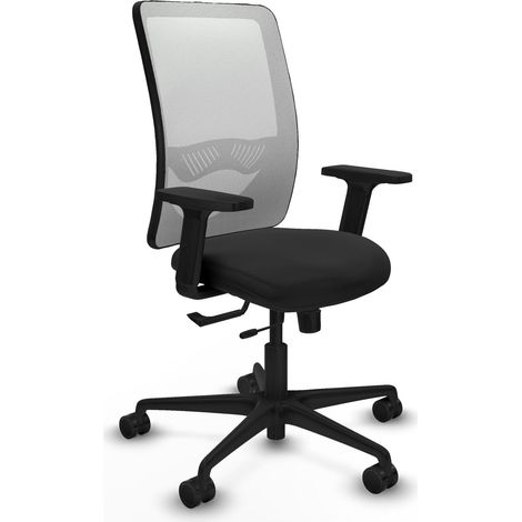 Chaise piqueras y crespo Zulema noir cuir synthétique maille (1/2)