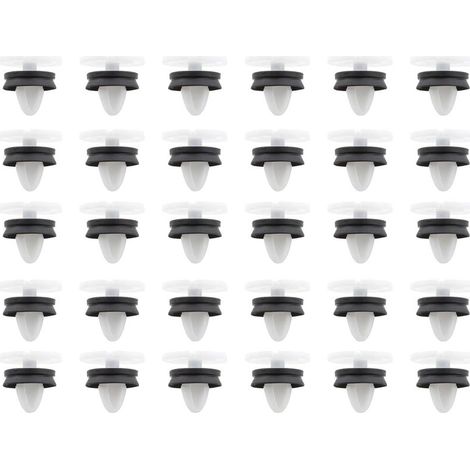 30pcs Clips de Fixation Attaches Garniture, Voiture Panneau de Porte Intérieures Clips Rivet Plastique, 7703077476 Compatible Peugeot 308 Citroën DS4 Renault MeGane 3 Laguna 3 (1/5)