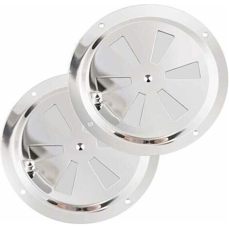 Chauffage et climatisation Grille de Ventilation Ronde, Grille d'aération 125 mm en Acier Inoxydable Conduit Moustiquaire Gril (1/4)