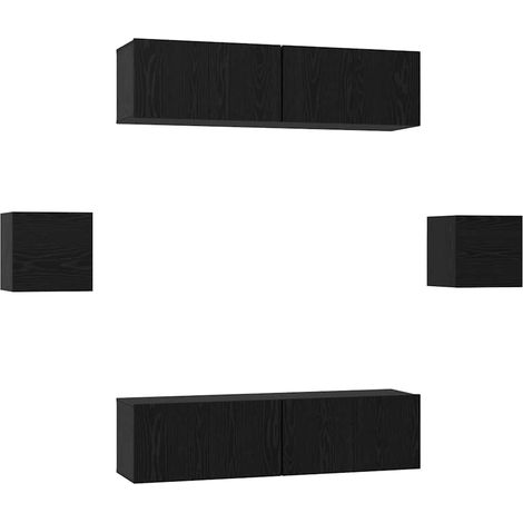 Maison Exclusive - Ensemble meuble TV 6 pcs Chêne noir Bois d'ingénierie