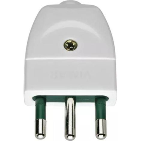 Spina 2P+T 16A S17 Assiale Bia ( Vimar Cod. 00202.B )