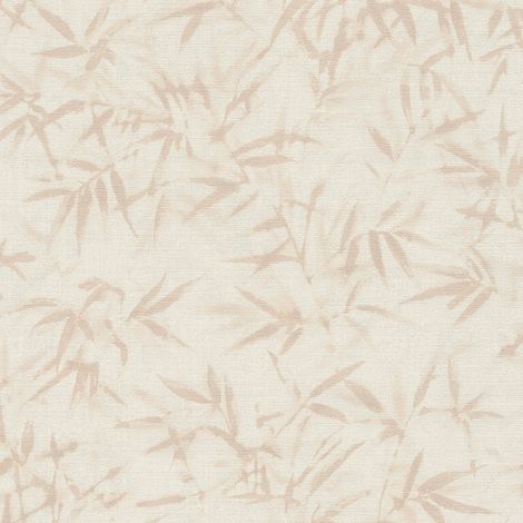 Natur Tapete Profhome 790461 heißgeprägte Vliestapete leicht strukturiert mit floralen Ornamenten und metallischen Akzenten creme perl-beige alt-rosa 5,33 m2