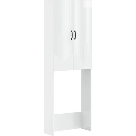 Toilet Cabinet HOORN High Gloss White 66 x 25.5 x 190 cm vidaXL (1/5)