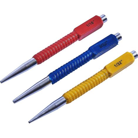 Ensemble de 3 poinçons à clous à code couleur (1/3)