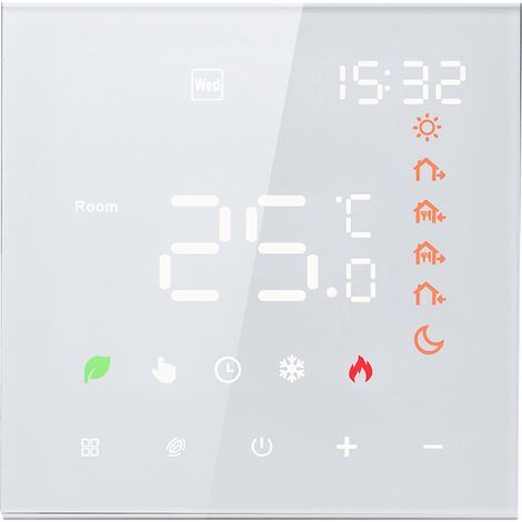 Thermostat intelligent Zoternen 3A, écran LCD numérique programmable, écran tactile, contrôleur de température de chauffage par le sol, mur d'eau intelligent (1/5)