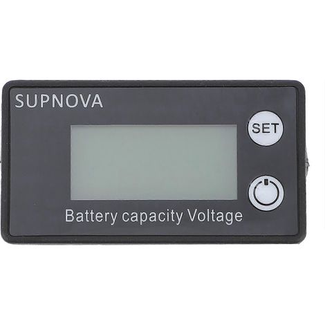 Voltmètre pour batterie de voiture, indicateur de batterie, moniteur de jauge de batterie Auto Meter, écran indicateur de batterie-6.3X3.3cm-Black (1/2)