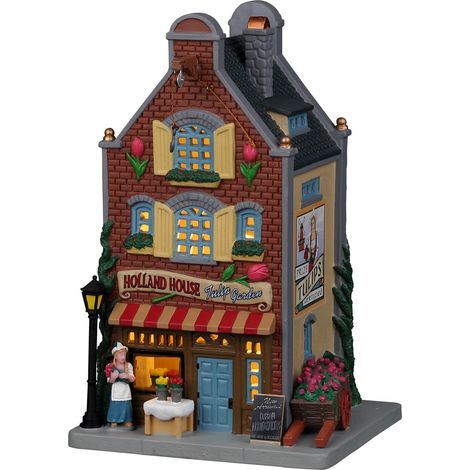 Esquina navideña de bayas de acebo Lemax - Decoración para aldea navideña (1/3)