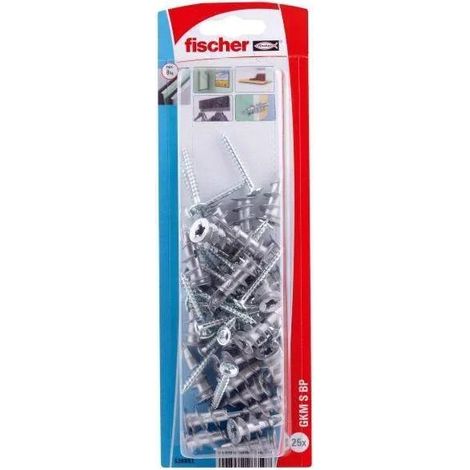 Selbstbohrender Metalldübel für GKM-Platte mit Schraube 4.5x35, 25 Stück